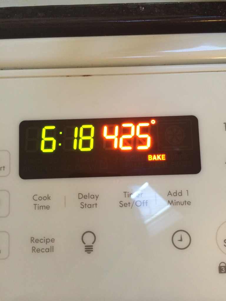 Set your oven to 425 degrees